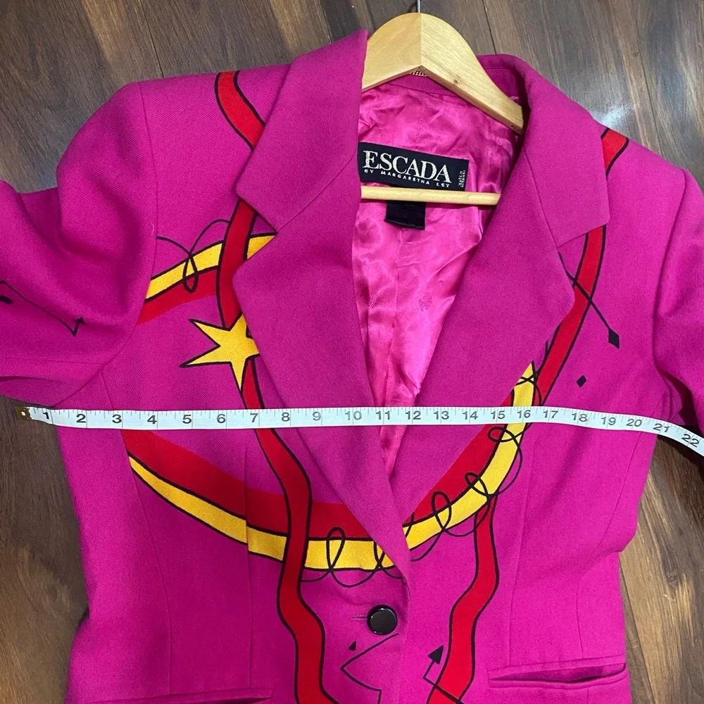 Escada Color block multi color unique abstract Blazer - Picture 6 of 8